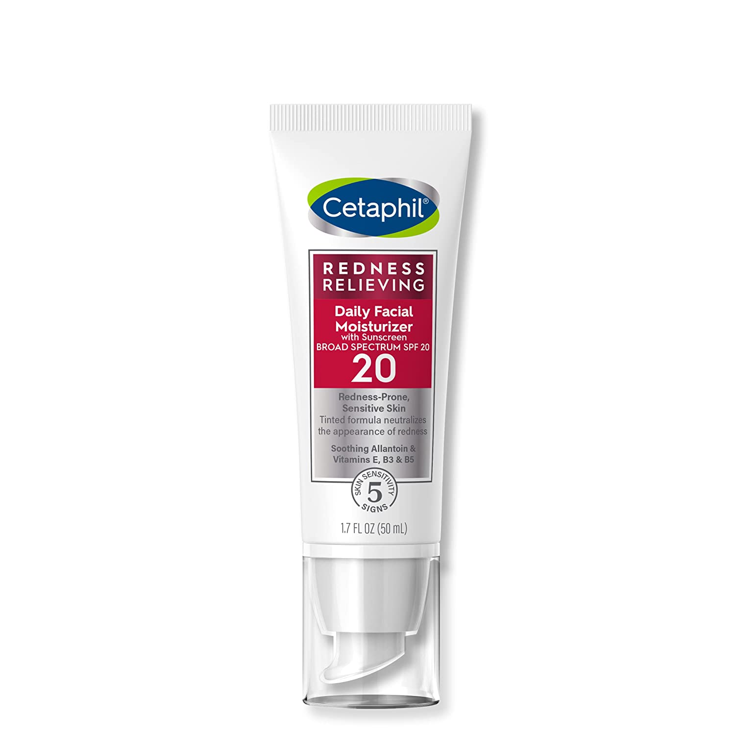 230816075839784_1 CETAPHIL Redness Relieving Daily Facial Moisturizer SPF 20, 1.7 fl oz, Broad spectrum Sunscreen, Neutral Tint, For Redness-Prone Skin - Image 1